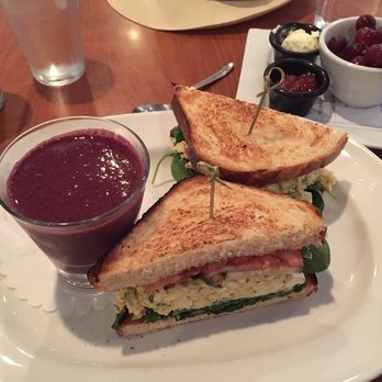 Blue's Egg + Bakery - Egg Salad Sandwich with mini fruit smoothie on the side. - Breakfast & Brunch Near Me - Milwaukee, Wisconsin Blue's Egg + Bakery - Egg Salad Sandwich with mini fruit smoothie on the side. - Breakfast & Brunch Near Me - Milwaukee, Wisconsin