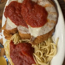Chicken finger parm. I requested light on sauce. Chicken finger parm. I requested light on sauce.