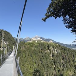 Highline179 - View of Ehrenberg castle ruins from the other side of the bridge