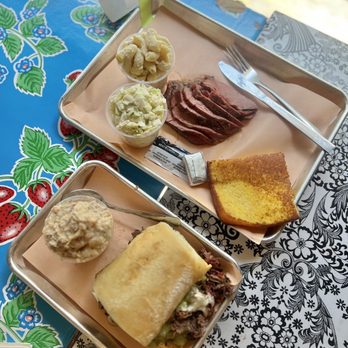 Aptos St BBQ - Gaucho sandwich and plate of tritip - Barbeque Near Me - Aptos, California