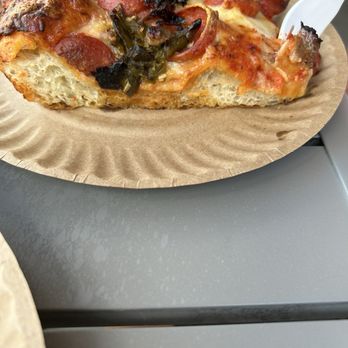 Audrey Jane's Pizza Garage - Thickness of Sicilian crust - Pizza Near Me - Boulder, Colorado