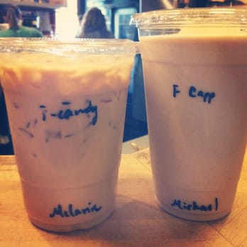 Common Grounds - The fall-themed iced candied pumpkin latte and a frozen cappuccino. - Coffee & Tea Near Me - Waco, Texas