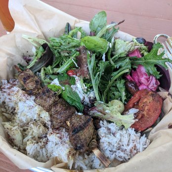 Bella's Cravings - Shish kabob and side salad! - Food Trucks Near Me - Portland, Oregon