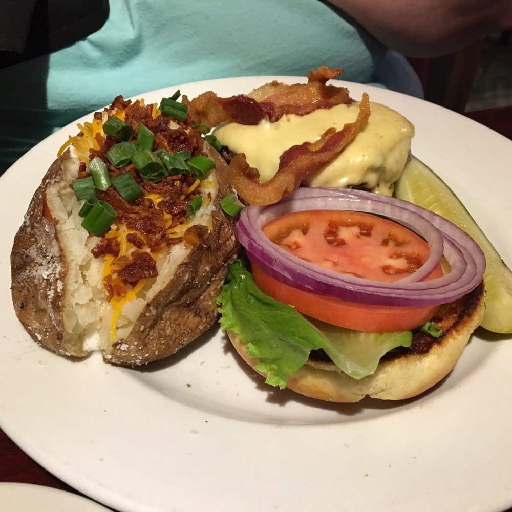 AC's Steakhouse Pub - Hernando - Bacon cheeseburger w/ baked potato - American Near Me - Hernando, Mississippi AC's Steakhouse Pub - Hernando - Bacon cheeseburger w/ baked potato - American Near Me - Hernando, Mississippi