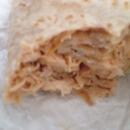 Chicken and cheese burrito