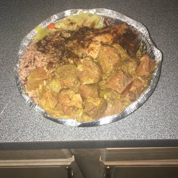 Caribbean Grill - Jerk chicken and goat curry combo - Caribbean Near Me - District Heights, Maryland