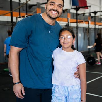 CrossFit OYL - Zac & Zoey ready for Parent-Kid Night for the CrossFit OYL Kids program! - Interval Training Gyms Near Me - Rhome, Texas CrossFit OYL - Zac & Zoey ready for Parent-Kid Night for the CrossFit OYL Kids program! - Interval Training Gyms Near Me - Rhome, Texas
