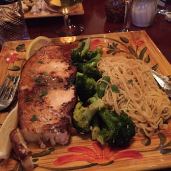 Nappi's Restaurant - Grilled swordfish, angel hair pasta , broccoli to perfection!!! Three cheers to the Dart Team at the next table! - Italian Near Me - Medford, Massachusetts