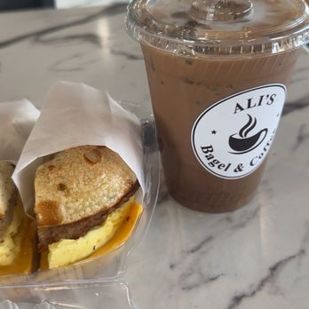 Ali's Bagel & Coffee - Raspberry Mocha and Ali's Ali's Breakfast & Protein Sandwich - Coffee & Tea Near Me - Costa Mesa, California Ali's Bagel & Coffee - Raspberry Mocha and Ali's Ali's Breakfast & Protein Sandwich - Coffee & Tea Near Me - Costa Mesa, California