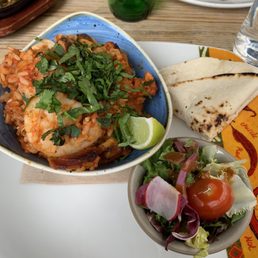 Paella with small side salad