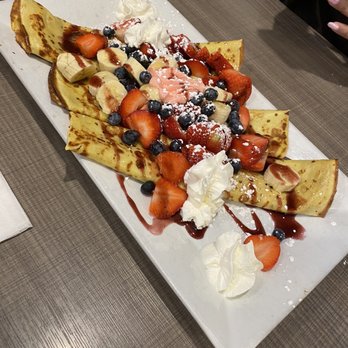 The Jagged Fork - Strawberry Cream Cheese Crepe - Breakfast & Brunch Near Me - Rochester Hills, Michigan The Jagged Fork - Strawberry Cream Cheese Crepe - Breakfast & Brunch Near Me - Rochester Hills, Michigan
