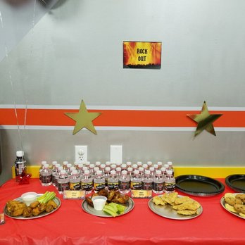 Rocket World - Birthday food - wings, tenders, cookies, etc. All DELICIOUS! - Laser Tag Near Me - Pembroke Pines, Florida Rocket World - Birthday food - wings, tenders, cookies, etc. All DELICIOUS! - Laser Tag Near Me - Pembroke Pines, Florida