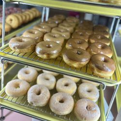 Lucky Donuts - Maple, chocolate, and sugar glaze