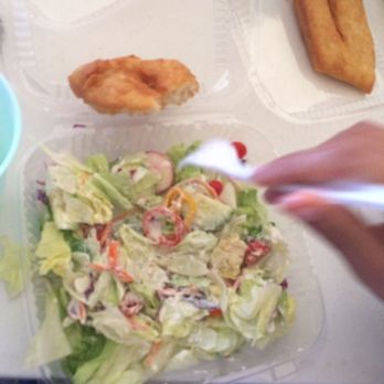 Bette's Kitchen - The salad option for those non-carnivorous people made to order with some fried bread to compliment the meal. - Cafes Near Me - Manderson-White Horse Creek, South Dakota