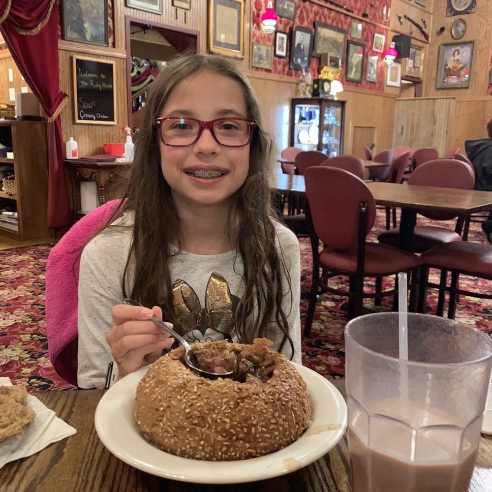 Ruby House Restaurant - Bison stew in a bread bowl - American Near Me - Keystone, South Dakota