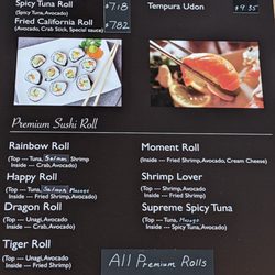 Midori Japanese Cuisine - Menu as of Oct 2022