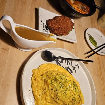 Kyuramen x TBaar - Egg omelet rice with pork. Do ramen - Desserts Near Me - Arcadia, California Kyuramen x TBaar - Egg omelet rice with pork. Do ramen - Desserts Near Me - Arcadia, California