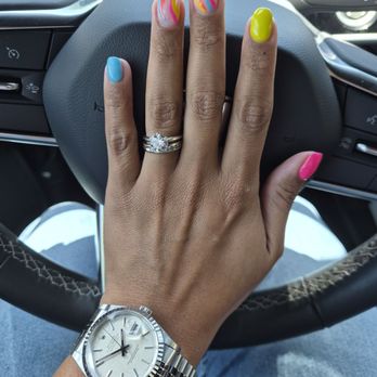 Archer Nail Studio - Summer 2026 neon hard get on natural nails - Nail Salons Near Me - Fort Lauderdale, Florida