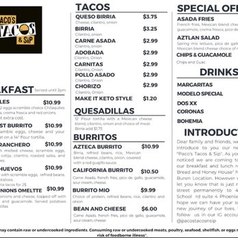 Paco’s Tacos & Sip - Tacos Near Me - Phoenix, Arizona Paco’s Tacos & Sip - Tacos Near Me - Phoenix, Arizona
