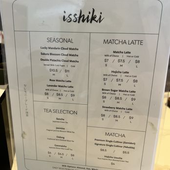 Isshiki Matcha - menu - Coffee & Tea Near Me - New York, New York Isshiki Matcha - menu - Coffee & Tea Near Me - New York, New York