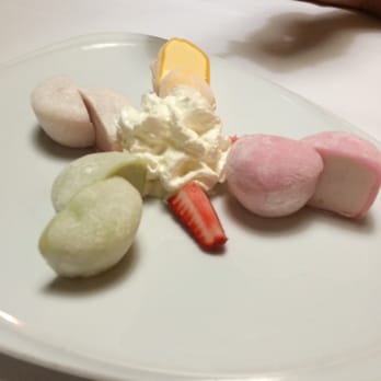 Restaurant Tora - Mochi icecream! Red bean, strawberry, mango, and green tea flavors! The red bean was my favorite. - Japanese Near Me - Columbus, Ohio Restaurant Tora - Mochi icecream! Red bean, strawberry, mango, and green tea flavors! The red bean was my favorite. - Japanese Near Me - Columbus, Ohio