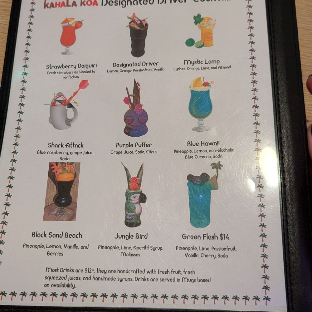 Kahala Koa - Tiki mocktails - Tiki Bars Near Me - Arlington Heights, Illinois Kahala Koa - Tiki mocktails - Tiki Bars Near Me - Arlington Heights, Illinois
