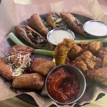 BoomerJack's Grill - Miniature cheese sticks, miniature egg rolls....only the boneless wings were of a normal two size. - Sports Bars Near Me - Fort Worth, Texas BoomerJack's Grill - Miniature cheese sticks, miniature egg rolls....only the boneless wings were of a normal two size. - Sports Bars Near Me - Fort Worth, Texas