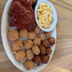 Country Corner Cafe - Meatloaf, hush puppies , corn nuggets and macaroni