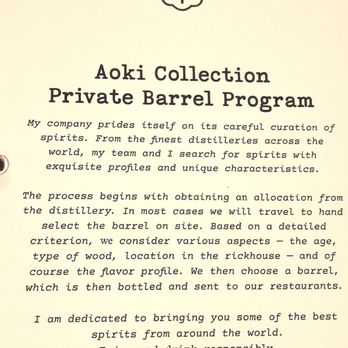 RM 38 - Menu inside cover - Speakeasies Near Me - Honolulu, Hawaii