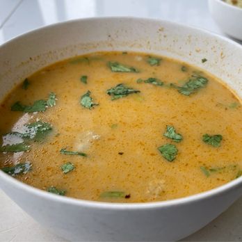 Flower Child - Daily Soup (Thai Chicken Curry with Mushroom, Coconut & Line) - Vegetarian Near Me - Denver, Colorado Flower Child - Daily Soup (Thai Chicken Curry with Mushroom, Coconut & Line) - Vegetarian Near Me - Denver, Colorado
