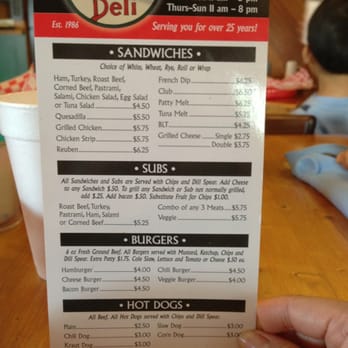 Creekside Deli - Menu - Delis Near Me - Cleveland, Georgia