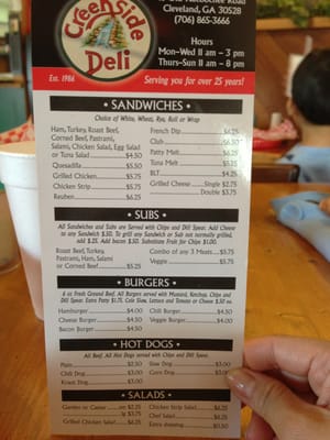 Menu photo 8 Creekside Deli Cleveland, GA Menu photo 8 Creekside Deli Cleveland, GA