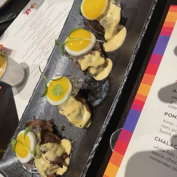 Tanta - Steak Nigiri with Quail eggs - Peruvian Near Me - Chicago, Illinois