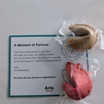 Arlo Wynwood - Welcome fortune cookies in room - Hotels Near Me - Miami, Florida Arlo Wynwood - Welcome fortune cookies in room - Hotels Near Me - Miami, Florida