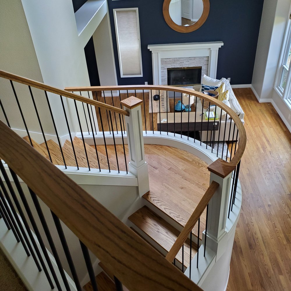 E&A Pro Flooring - a view of a living room and staircase - Flooring Near Me - Bellevue, Washington