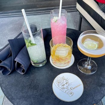 Charmaine’s - Left: Mojito, Top: Kissin' in the California Sun, Right: Afternoon Spritz, Middle: Woodfurd Reserve Versailles - Lounges Near Me - San Francisco, California