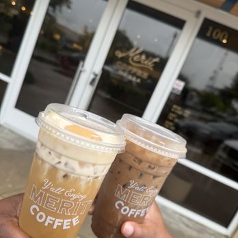 Merit Coffee Company - Banana pudding latte and mocha latte - Coffee & Tea Near Me - Houston, Texas Merit Coffee Company - Banana pudding latte and mocha latte - Coffee & Tea Near Me - Houston, Texas