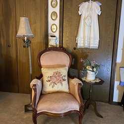 Fiddlesticks Gifts and Collectibles - This wonderful chair $80 Lamp $20 Pillow $1 not replicas