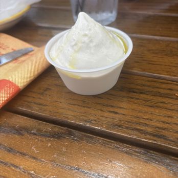La Lucha - House made vanilla ice cream with EVOO and salt - Seafood Near Me - Houston, Texas La Lucha - House made vanilla ice cream with EVOO and salt - Seafood Near Me - Houston, Texas