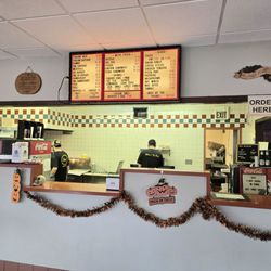 Jay's Italian Beef & Sausage - Ordering/ pick up counter and their kitchen in the back.