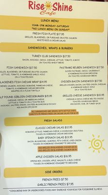 Menu photo 8 Rise and Shine Cafe Mililani, HI