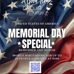 A Good Time Daiquiri Lounge - Mobile bartending package for $500. Buy now redeem later.