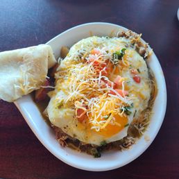 Green chili pork skillet Green chili pork skillet