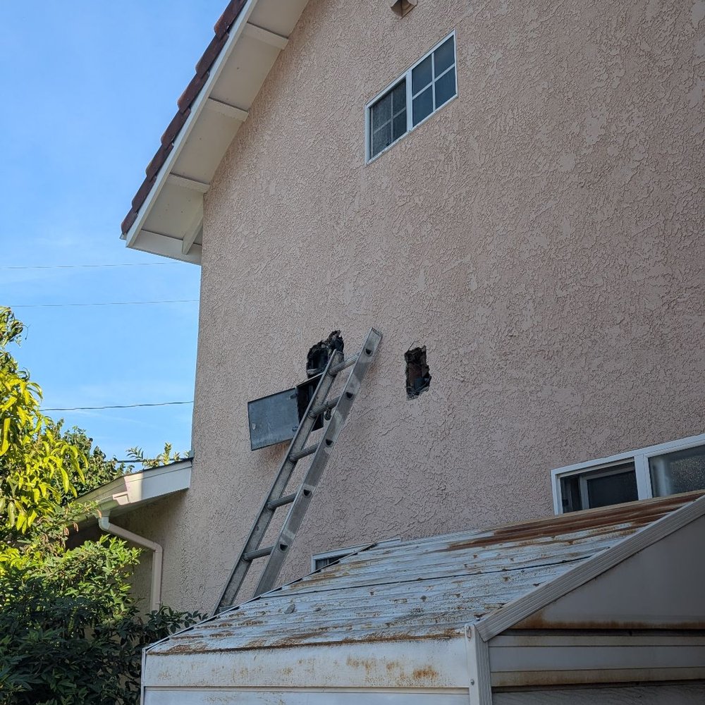 Simpex Repipe & Plumbing - Had to break through the stucco to get to the shower valves. - Plumbing Near Me - Irvine, California Simpex Repipe & Plumbing - Had to break through the stucco to get to the shower valves. - Plumbing Near Me - Irvine, California