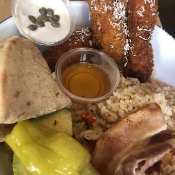 Saloniki Greek - Crispy Chicken Avocado Bacon Pita meal - Greek Near Me - Cambridge, Massachusetts