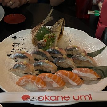 Okane Umi - Spanish Mackerel (Aji) & Salmon Sushi - Sushi Bars Near Me - Lomita, California Okane Umi - Spanish Mackerel (Aji) & Salmon Sushi - Sushi Bars Near Me - Lomita, California