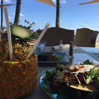 Seaside Grill - Royal Pine with the ahi poke in the background and my ahi tuna 'nalo greens salad. - Seafood Near Me - Honolulu, Hawaii Seaside Grill - Royal Pine with the ahi poke in the background and my ahi tuna 'nalo greens salad. - Seafood Near Me - Honolulu, Hawaii