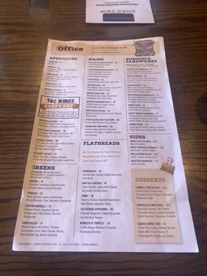 Menu photo 1 The Office Tavern Grill Morristown, NJ Menu photo 1 The Office Tavern Grill Morristown, NJ