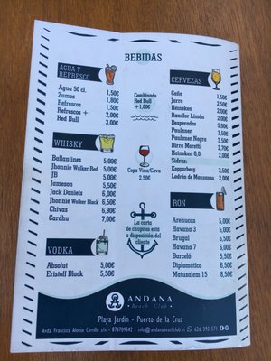 Menu photo 1 Andana Puerto, TF