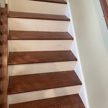 Antonio’s Excellence Hardwood - Stairs that were redone! - Flooring Near Me Antonio’s Excellence Hardwood - Stairs that were redone! - Flooring Near Me